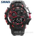 smael men LED digital clock wristwatches golden electronic